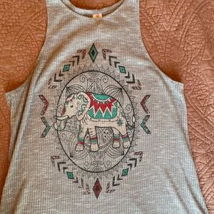 Elephant printed tank